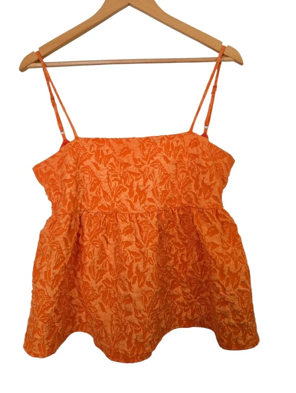 🍊✨ THML Textured Jacquard Babydoll Tank Top ✨🍊